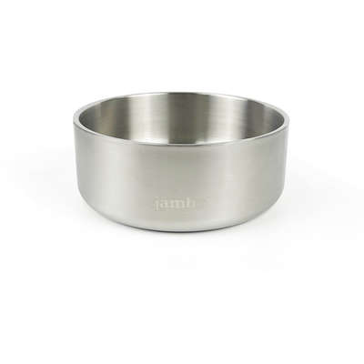 “Comedouro Jambo Pet Premium Aço Inóx Silver”