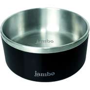 Comedouro Jambo Pet Premium Aço Inóx Preto - N. 4