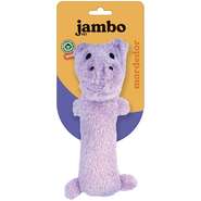Brinquedo Mordedor Jambo Pet Barriguinha Plush Hippo Rosa - Tam. Único