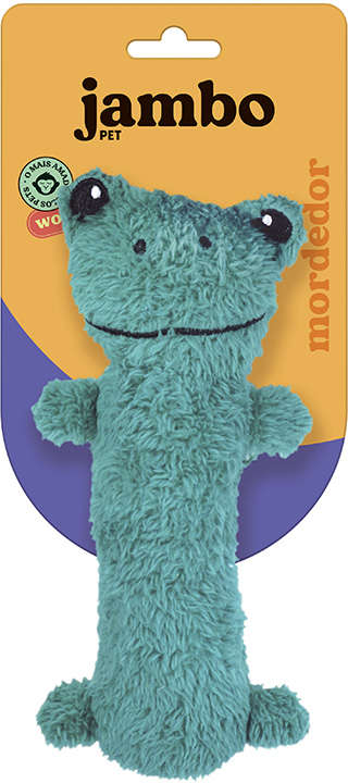 Brinquedo Mordedor Jambo Pet Barriguinha Plush Sapo Verde - Tam. Único