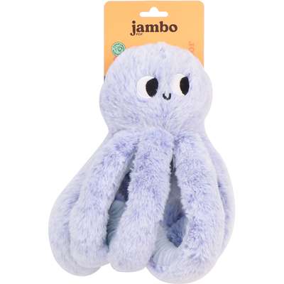 Brinquedo Mordedor Jambo Pet Pelúcia Frizzy Octupus Azul Escuro Médio