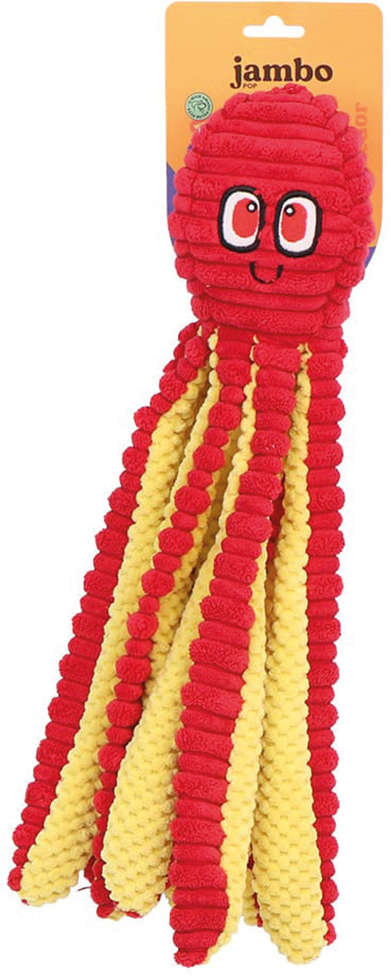 Brinquedo Mordedor Jambo Pet Pelúcia Polvo Ball Vermelho - Tam. Único