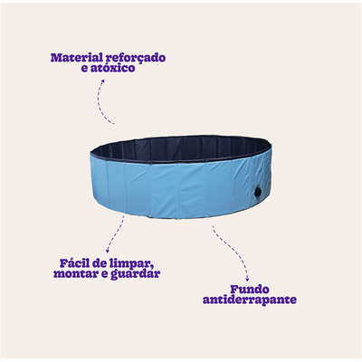 Piscina Dobrável Meau para Cães e Gatos - M