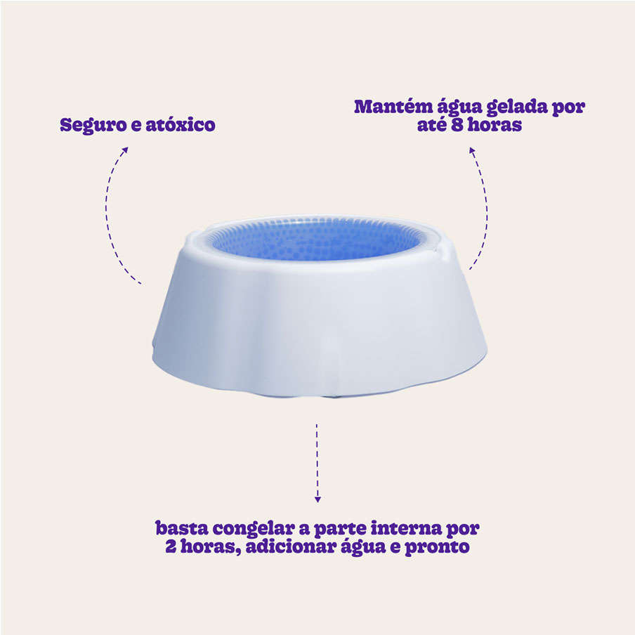 Bebedouro Gelado Meau para Cães e Gatos - Tam. G