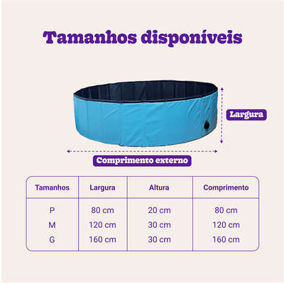 Piscina Dobrável Meau para Cães e Gatos