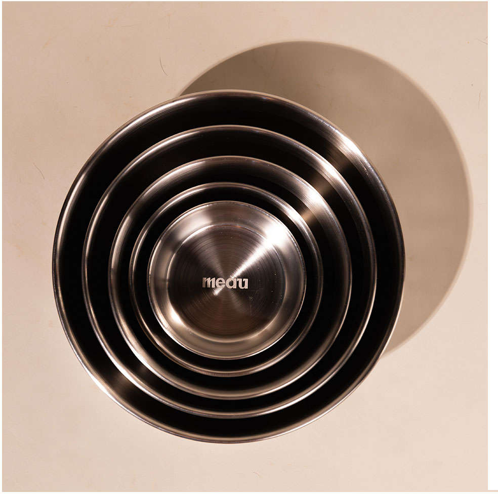 Comedouro Meau Inox Antiderrapante Preto - 300 mL