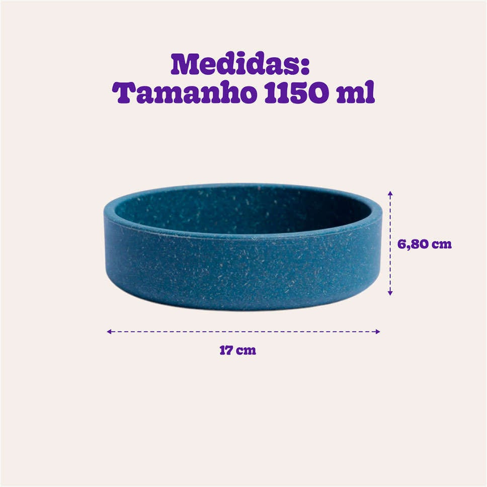 Comedouro Meau de Bambu Navy para Cães - 1150 mL