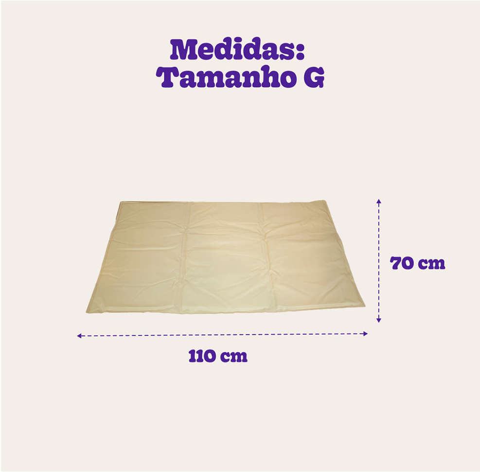 Tapete Gelado Quadrado Meau para Cães e Gatos - Tam G 70x110cm