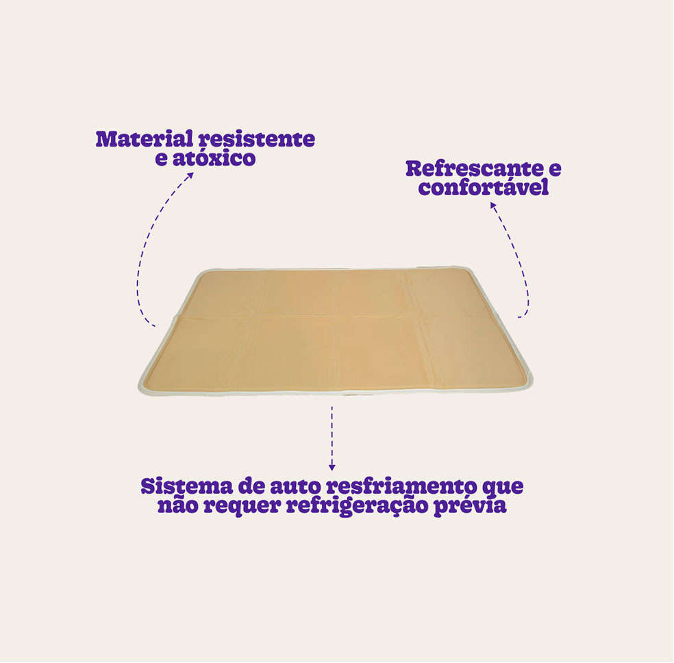 Tapete Gelado Premium Meau para Cães e Gatos - Tam M 60x90cm
