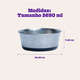 Comedouro Meau Inox Antiderrapante Preto