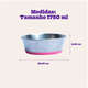 Comedouro Meau Inox Antiderrapante Rosa