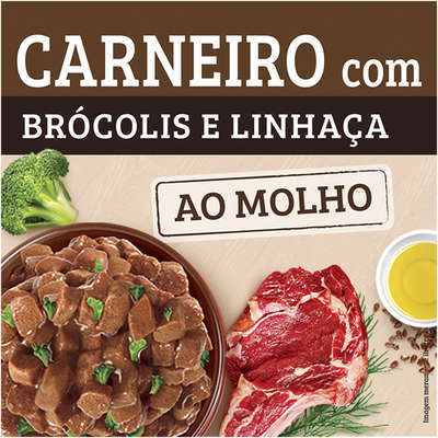 Ração Úmida Keldog Sachê Carneiro, Brócolis e Linhaça - 100 g