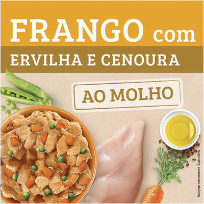 Ração Úmida Keldog Sachê Frango, Ervilha e Cenoura - 100 g