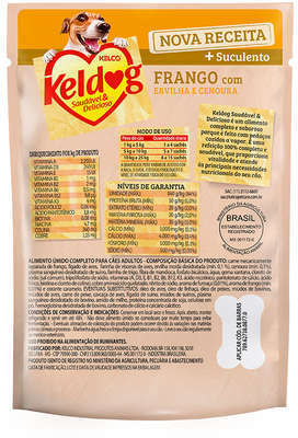 Ração Úmida Keldog Sachê Frango, Ervilha e Cenoura - 100 g