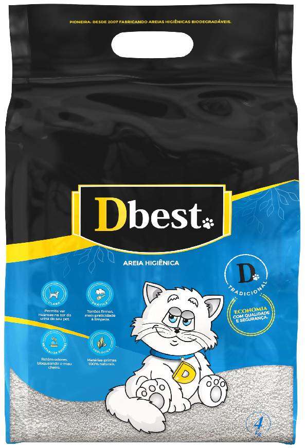 Areia Higiênica Dbest Tradicional - 2Kg