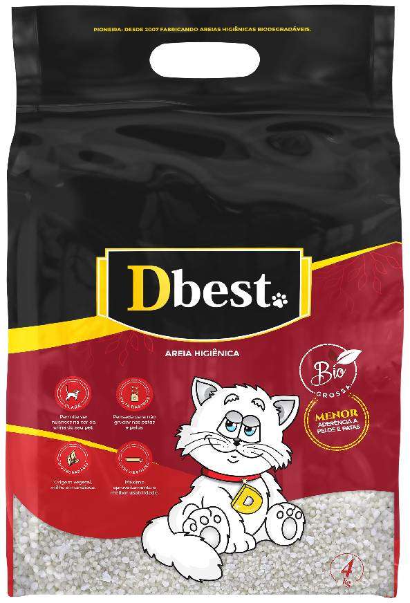 Areia Higiênica Dbest Bio Grossa - 2Kg