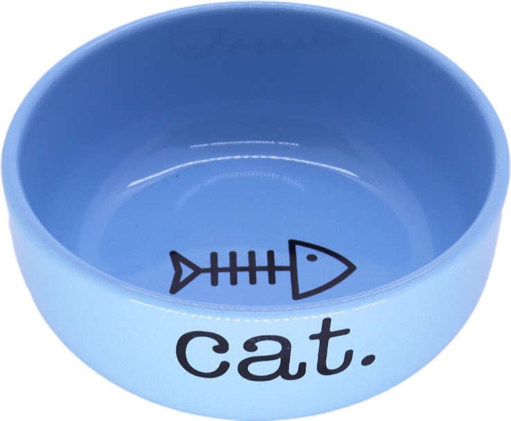 Comedouro de Cerâmica Pet Injet Cat Azul - Tam. P