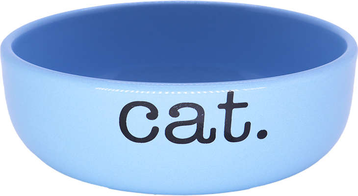 Comedouro de Cerâmica Pet Injet Cat Azul - Tam. P