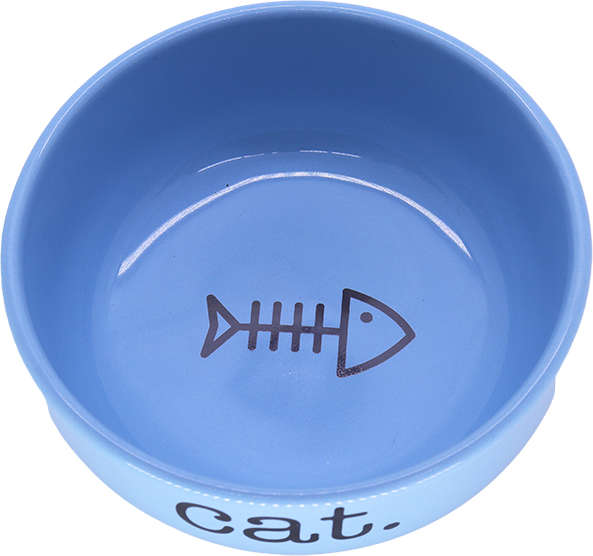Comedouro de Cerâmica Pet Injet Cat Azul - Tam. P