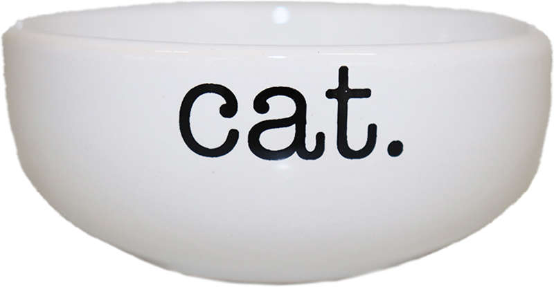 Comedouro de Cerâmica Pet Injet Cat Branco - Tam. P