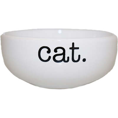 Comedouro de Cerâmica Pet Injet Cat Branco
