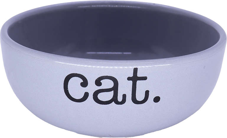 Comedouro de Cerâmica Pet Injeet Cat Cinza - Tam. P