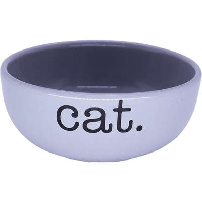 Comedouro de Cerâmica Pet Injeet Cat Cinza