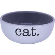 Comedouro de Cerâmica Pet Injeet Cat Cinza - Tam. P