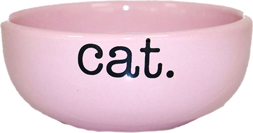 Comedouro de Cerâmica Pet Injet Cat Rosa - Tam. P
