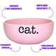 Comedouro de Cerâmica Pet Injet Cat Rosa