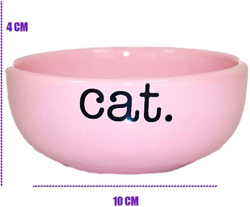 Comedouro de Cerâmica Pet Injet Cat Rosa - Tam. P