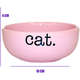 Comedouro de Cerâmica Pet Injet Cat Rosa