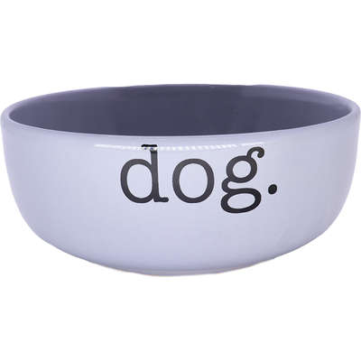 Comedouro de Cerâmica Dog Cinza