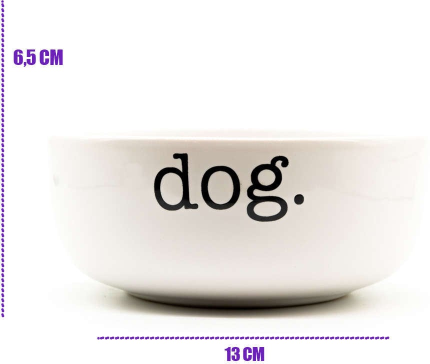 Comedouro de Cerâmica Pet Injet Dog Branco - Tam. M