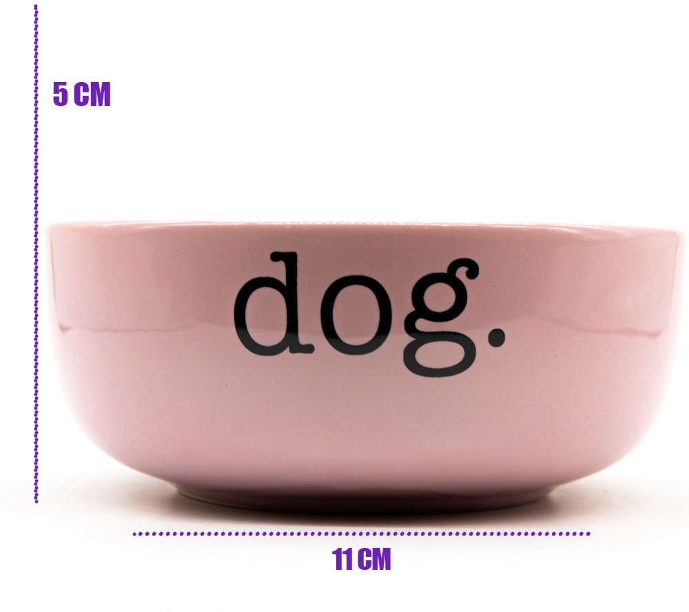 Comedouro de Cerâmica Pet Injet Dog Rosa - Tam. P
