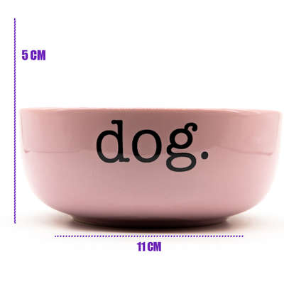 Comedouro de Cerâmica Pet Injet Dog Rosa