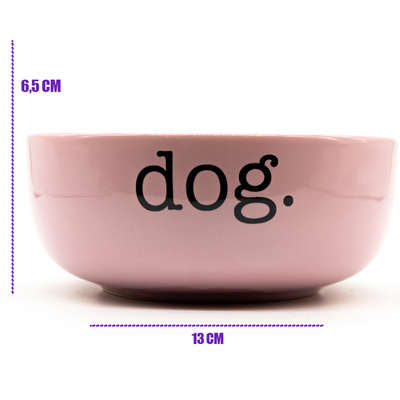 Comedouro de Cerâmica Pet Injet Dog Rosa