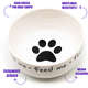 Comedouro de Cerâmica Pet Injet Feed Me Branco