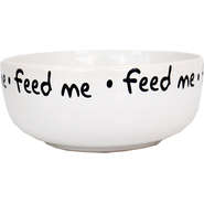 Comedouro de Cerâmica Pet Injet Feed Me Branco - Tam. P