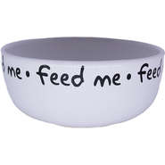 Comedouro de Cerâmica Pet Injet Feed Me Cinza - Tam. M