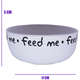 Comedouro de Cerâmica Pet Injet Feed Me Cinza