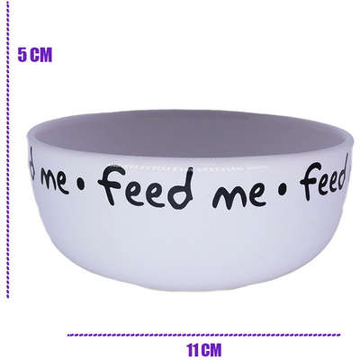 Comedouro de Cerâmica Pet Injet Feed Me Cinza