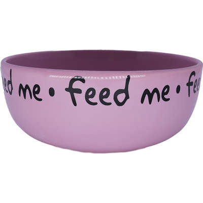 Comedouro de Cerâmica Pet Injet Feed Me Rosa