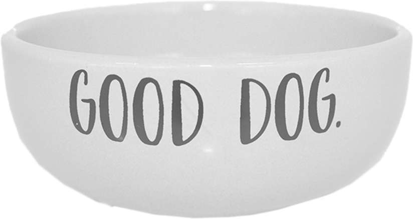 Comedouro de Cerâmica Pet Injet Good Dog Branco - Tam. P