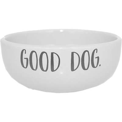 Comedouro de Cerâmica Pet Injet Good Dog Branco