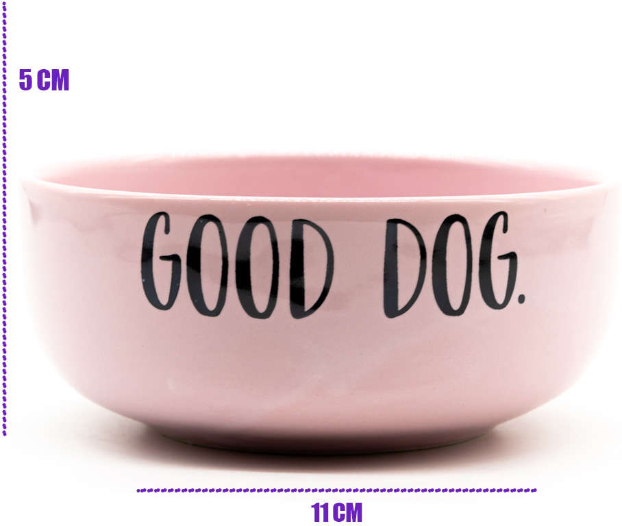 Comedouro de Cerâmica Pet Injet Good Dog Rosa - Tam. P