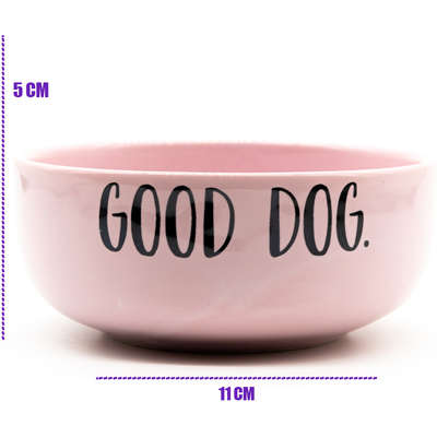 Comedouro de Cerâmica Pet Injet Good Dog Rosa