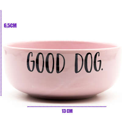 Comedouro de Cerâmica Pet Injet Good Dog Rosa