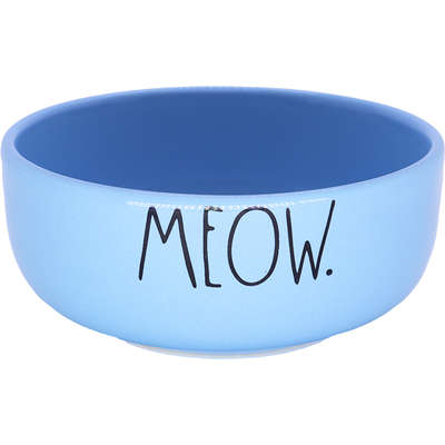 Comedouro de Cerâmica Pet Injet Meow Azul