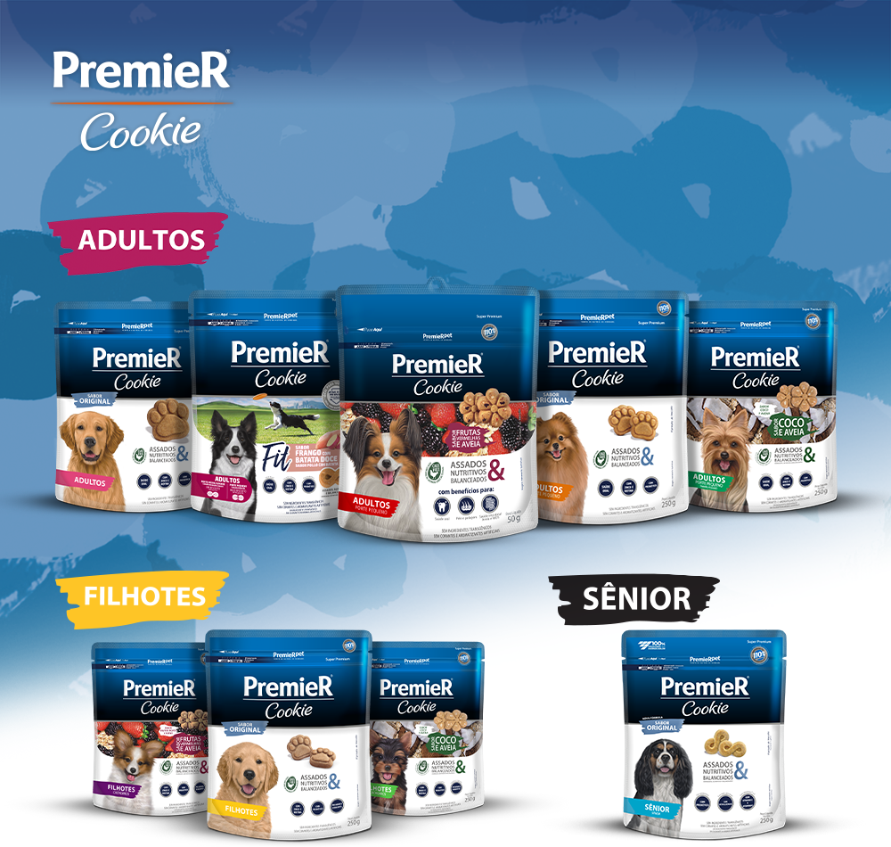 Biscoito PremieR Cookie para Cães Idosos Sabor Original - 250g